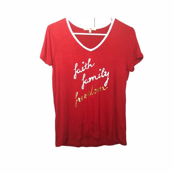 Wishful Park Red Graphic Tee Sz M - Picture 1 of 14